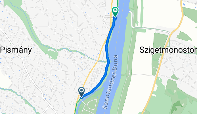 Hullám utca, Szentendre nach Leányfalu