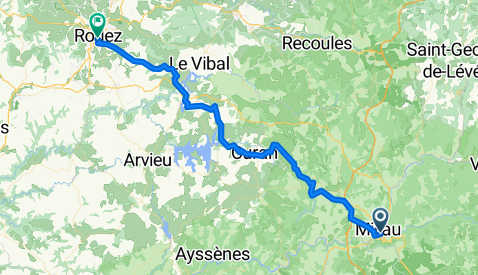 From Millau to Rodez