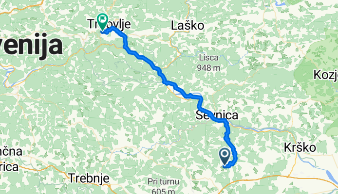 Bučka 2c nach Trg revolucije 2c