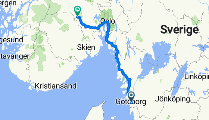 From Gothenburg Metropolitan Area to Veggli