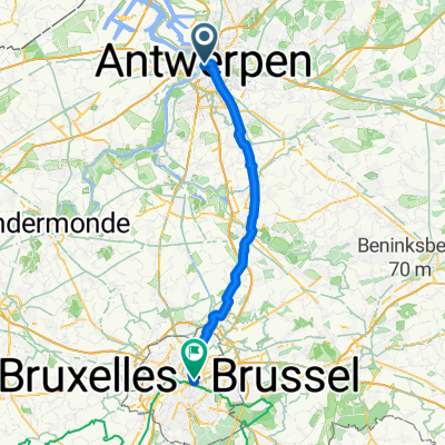 Antwerp Center, Antwerp to Square Marie-Louise, Brussels