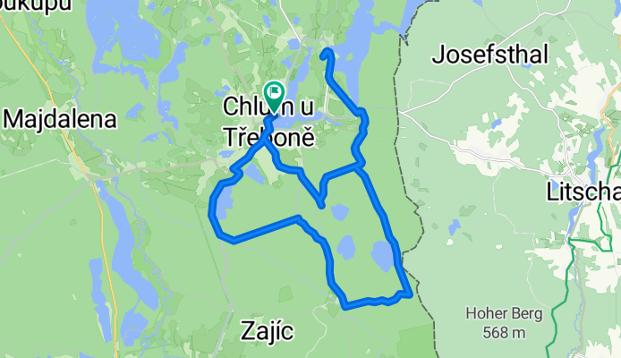 Na Hejtmanské hrázi do Na Hejtmanské hrázi