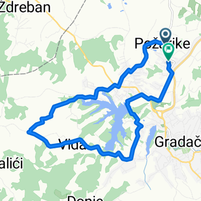 Ulica Požaričkih Branilaca, Gradačac to Ulica Požaričkih Branilaca, Gradačac