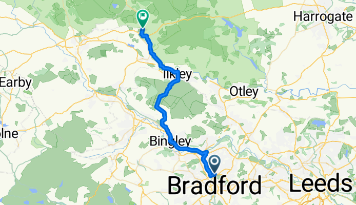 Route to Bolton Abbey