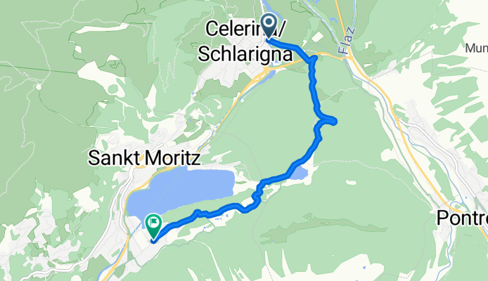 Hauptstrasse, Celerina/Schlarigna nach Via Surpunt, St. Moritz
