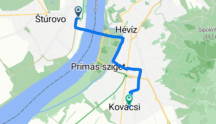 Štúrovo, Štúrovo nach Virágos utca, Esztergom