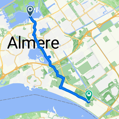 Noorderplassenweg, Almere naar Lijsterweg, Almere