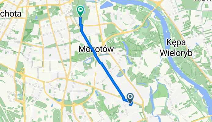 Oś Królewska, Warszawa do Śródmieście, Warszawa