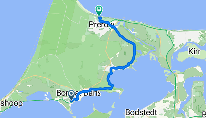 Auf dem Ende, Born auf dem Darß nach Prerow