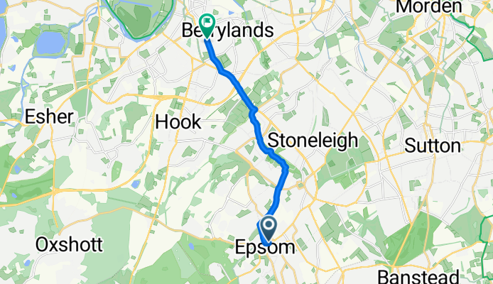 East Street, Epsom to Berrylands Road, Surbiton