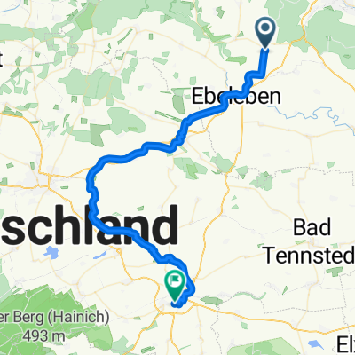 Siedlerweg, Sondershausen nach Bahnhofstraße, Bad Langensalza
