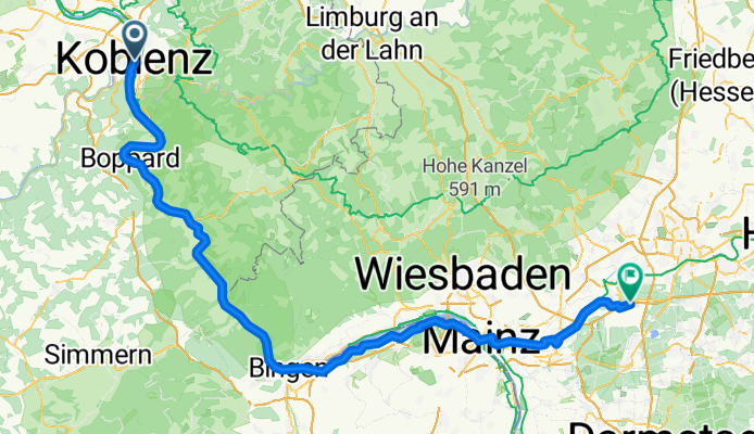 From Koblenz to Frankfurt am Main