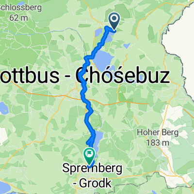 Alte Bahnhofstraße, Peitz nach Wilhelmsthaler Weg, Spremberg