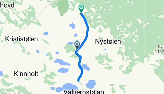 Valtjednvegen, Røn to Valtjednvegen, Røn