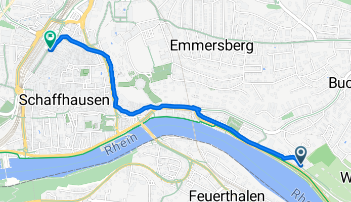 Lindliweg, Schaffhausen nach bBahnhofstrasse, Schaffhausen