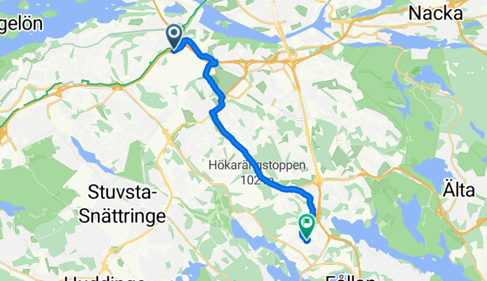 Västberga allé, Hägersten to Storforsplan, Farsta