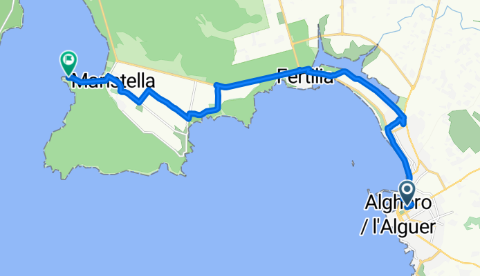 Route to Porto Conte Tower