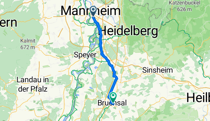 Ludwigshafen am Rhein - Bruchsal