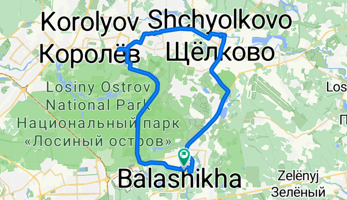 Балашиха - Королёв - Щёлково - Балашиха
