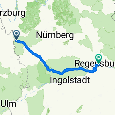 Von Rothenburg ob der Tauber bis Regensburg