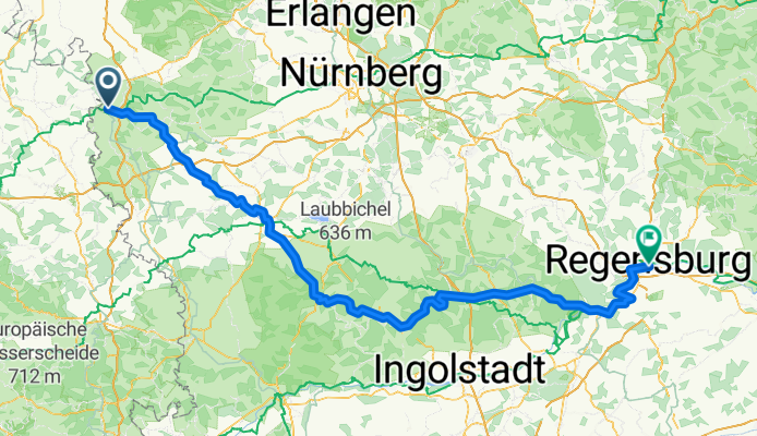 Von Rothenburg ob der Tauber bis Regensburg
