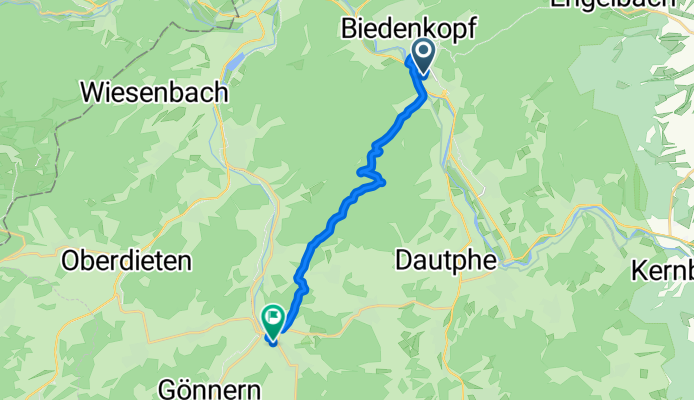 Georg-Kramer-Straße, Biedenkopf nach Oberland, Steffenberg