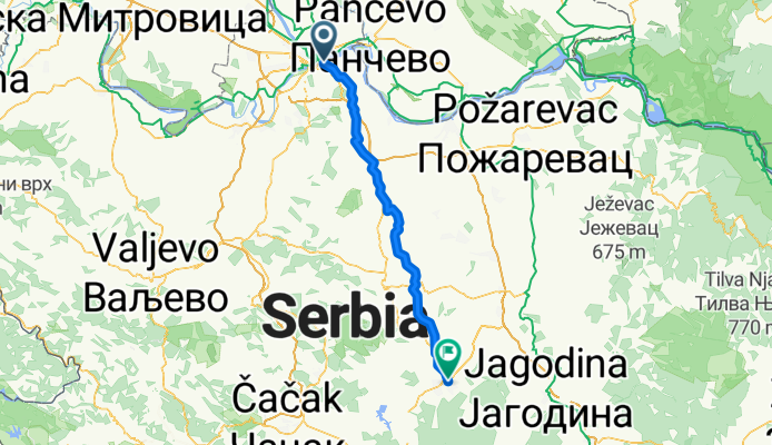 Route von Kneza Danila