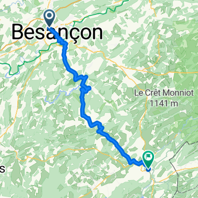 Rue Gérard Mantion, Besançon to Rue de la République, Pontarlier