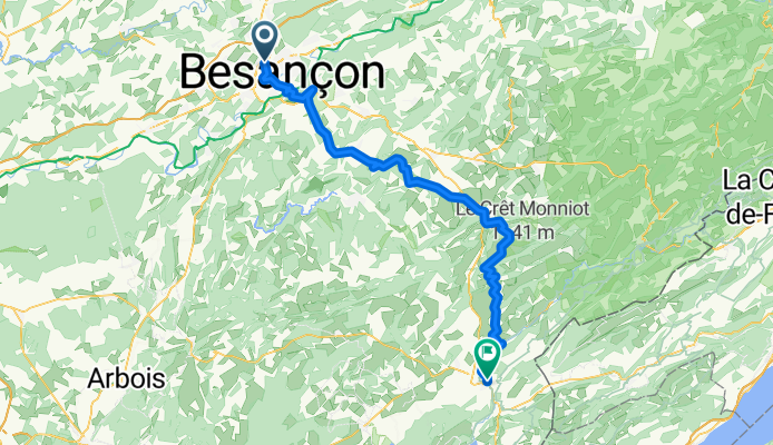 Rue Gérard Mantion, Besançon to Rue de la République, Pontarlier