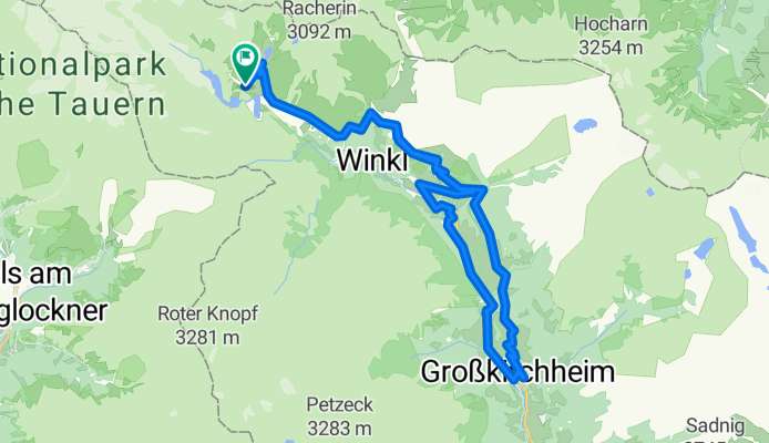 Route in Heiligenblut am Grossglockner