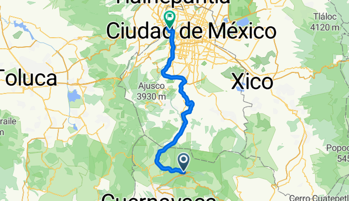 Autopista México - Cuernavaca (Cuota), 迪坡斯特兰 to Avenida Río San Joaquín, Miguel Hidalgo