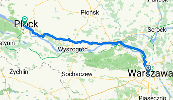 Grzybowska, Warsaw to Grodzka, Płock