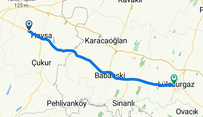 Istanbul Edirne Yolu, Havsa to Eski Istasyon Cd., Luleburgaz