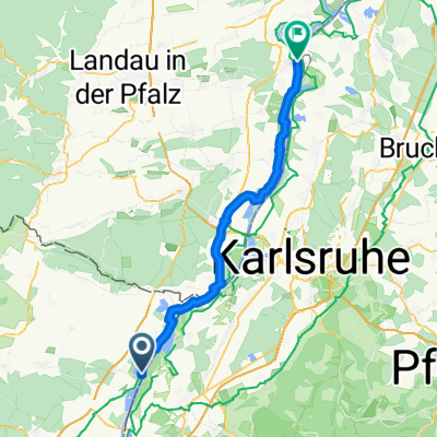 Rue Annexe du Rhin to Leinpfads Germersheim