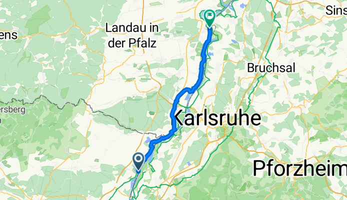 Rue Annexe du Rhin to Leinpfads Germersheim