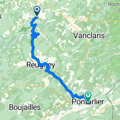 Rue du Champ de Foire, Tarcenay-Foucherans to Rue de la République, Pontarlier