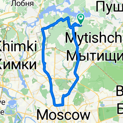 Тенистый бульвар, Городской Округ Мытищи до Тенистый бульвар, Городской Округ Мытищи