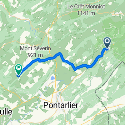 E2 Variante Morteau, Montbenoît do Grande Rue, Val-d'Usiers