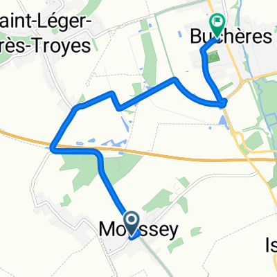 Rue des Clos, Moussey to Rue des Vaucelles, Buchères