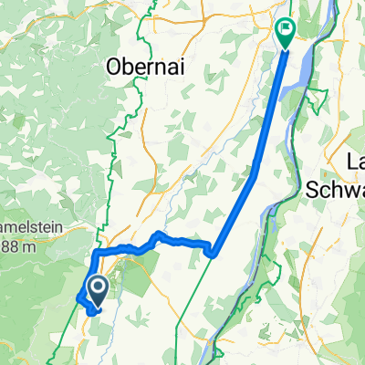 Rue du Molkenbourg, Guémar à Eurovélo 15, Eschau