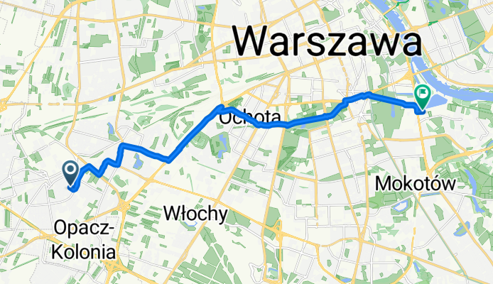 Obrońców Helu, Warszawa do Czerniakowska, Warszawa