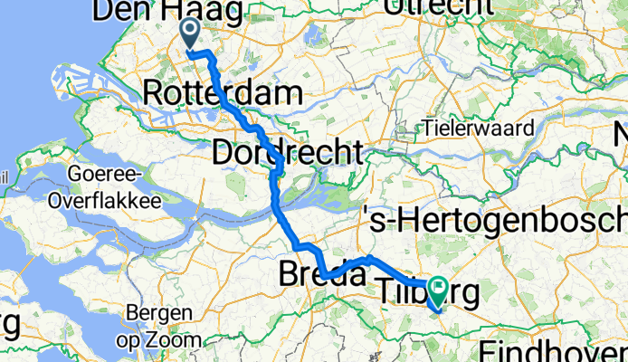 From Delft to Hilvarenbeek via Breda station