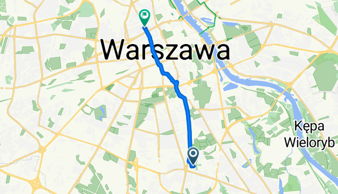 От Bukowińska 22, Warszawa до aleja Jana Pawła II 33a, Warszawa