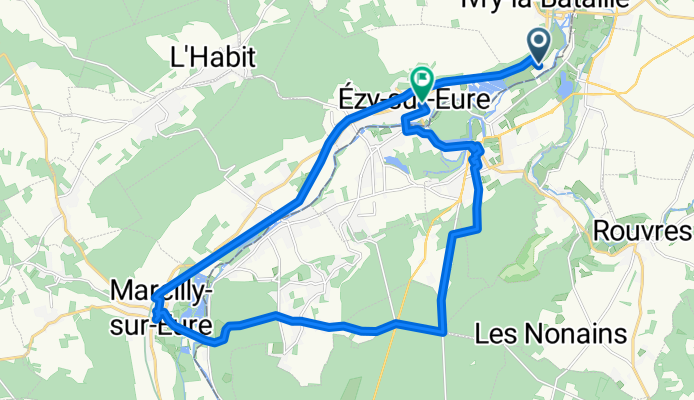 Route Sans Nom naar Rue Maurice Elet Bis