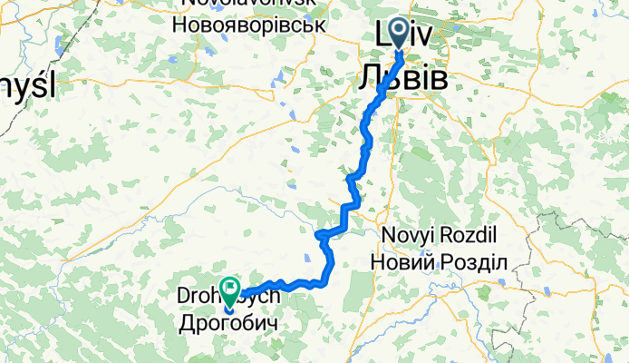 вул. Кошиця to вулиця Стрийська