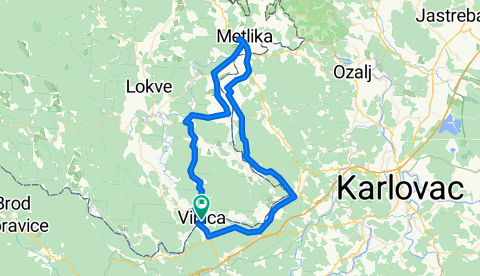 Vinica to Vinica  via Vukova Gorica - Metlika