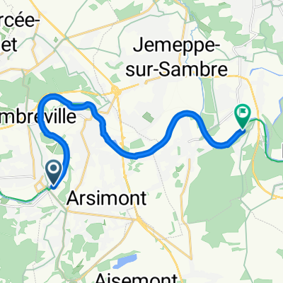 Rue de l'Abattoir, Sambreville à Grp 125-tour de l'entre-Sambre-et-Meuse, Jemeppe-sur-Sambre