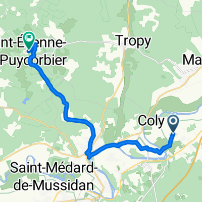 Route Marguerite Yourcenar, Sourzac à Route du Mémorial, Saint-Étienne-de-Puycorbier