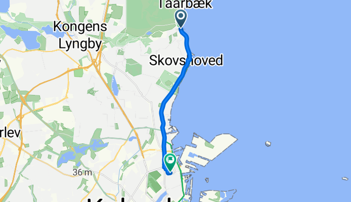 Strandvejen, Klampenborg to Århusgade, København Ø