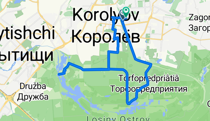 улица Сакко и Ванцетти, Королёв до улица Сакко и Ванцетти, Королёв